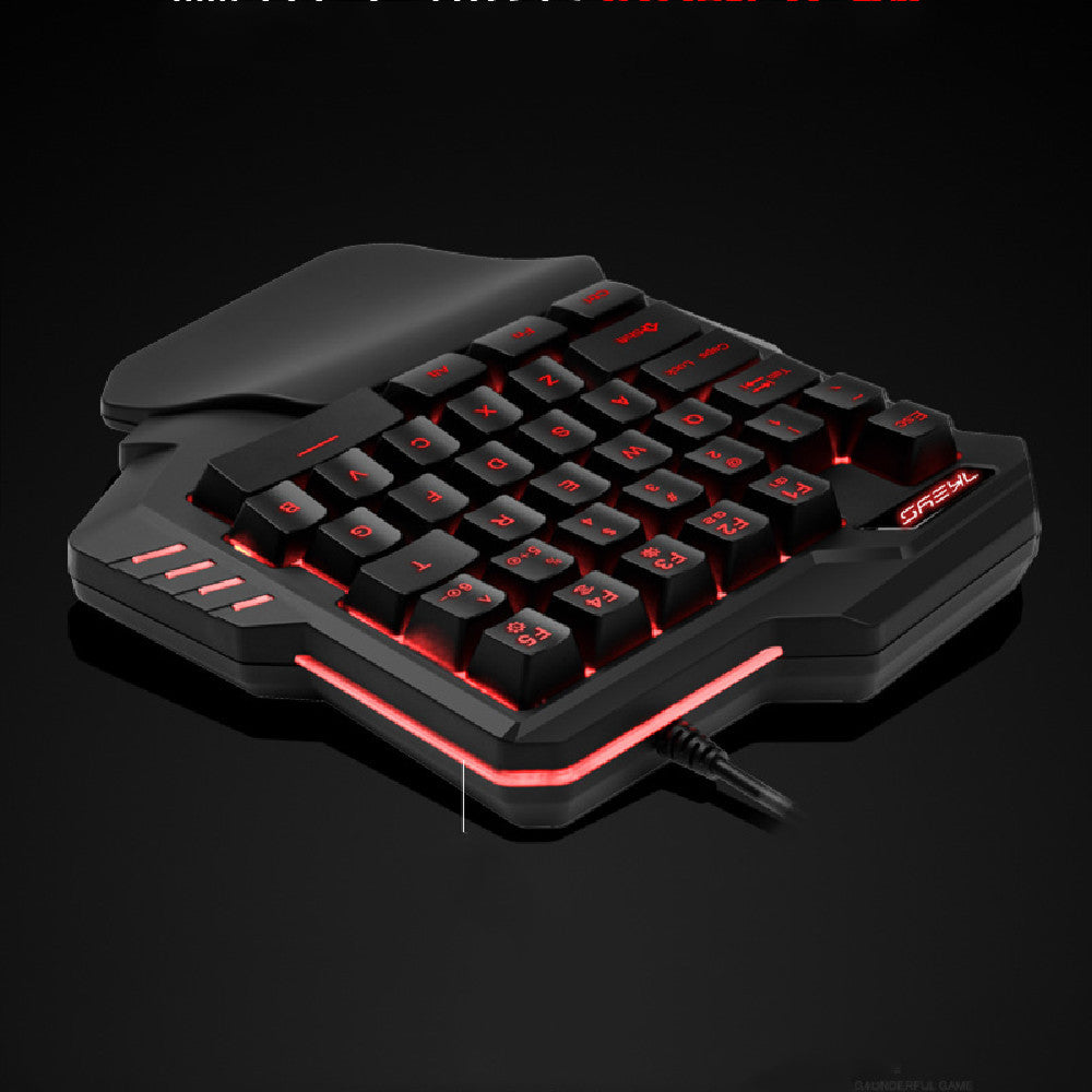 Einhändige mechanische RGB-Gaming-Tastatur