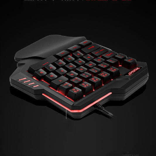 Einhändige mechanische RGB-Gaming-Tastatur