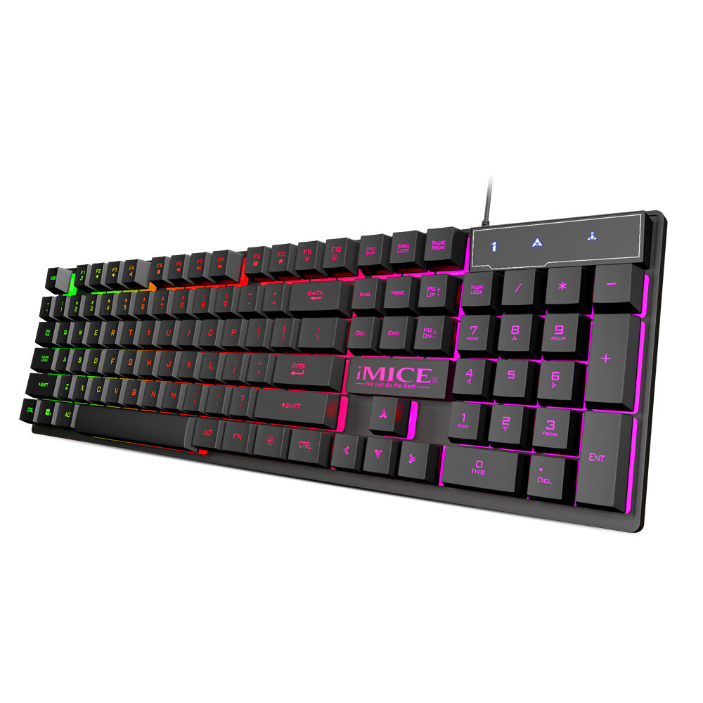 USB-verkabelte, beleuchtete Tastatur