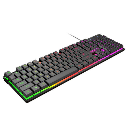 USB-verkabelte, beleuchtete Tastatur