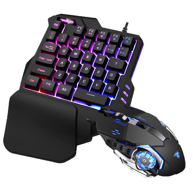 Einhändige mechanische RGB-Gaming-Tastatur