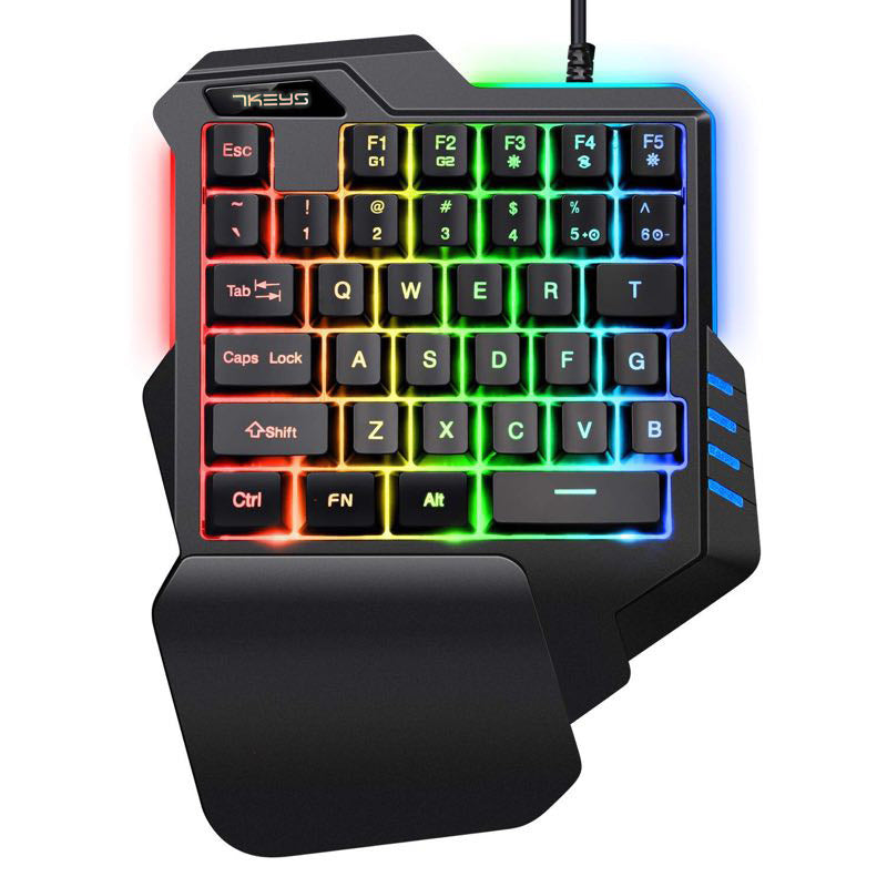 Einhändige mechanische RGB-Gaming-Tastatur