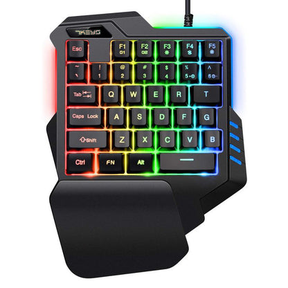 Einhändige mechanische RGB-Gaming-Tastatur