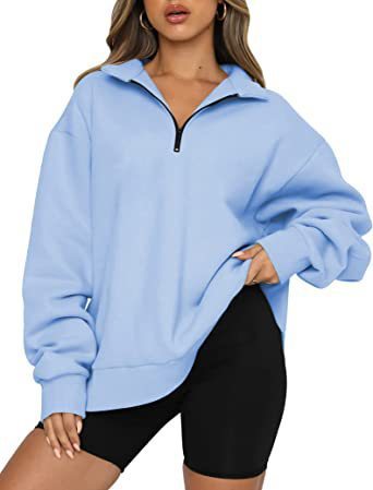 Frauen Sweatshirts Zip kragen Shirt