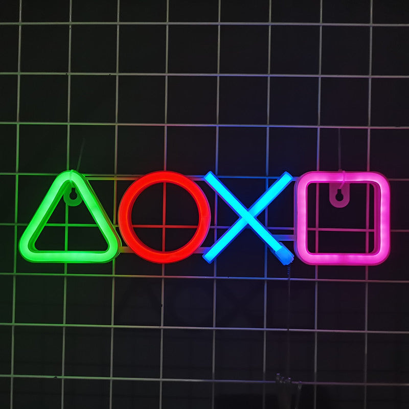 LED-Spielautomaten-Symbol, Neonlicht, Modellierlicht, Farblicht