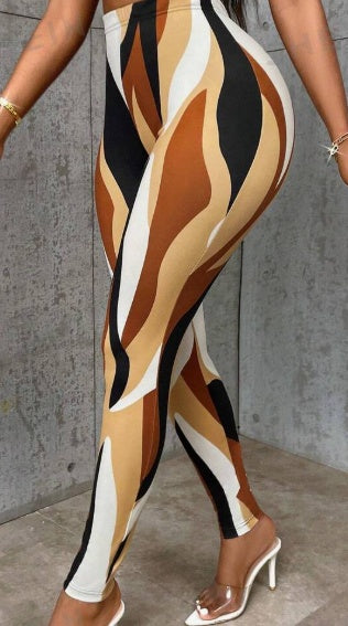 Lässige Colorblock-Leggings mit schmaler Passform