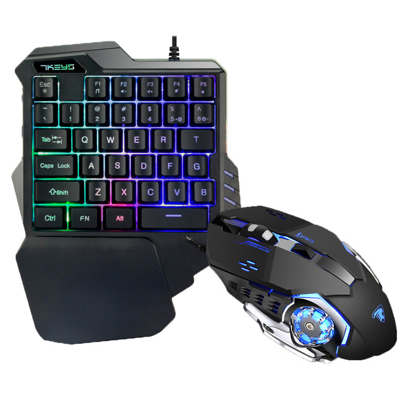 Einhändige mechanische RGB-Gaming-Tastatur