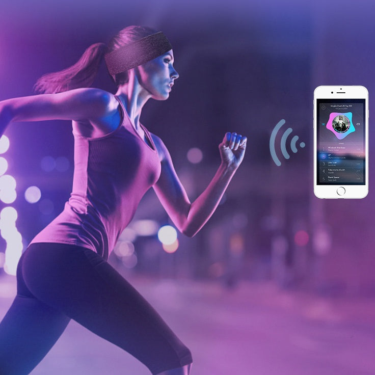 Drahtloses Bluetooth V5.0-Sport-Stirnband mit Musikanruf-Stereo-Shading-Schlaf-Stirnband