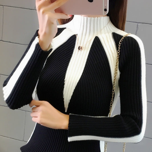 Farblich passender Langarm-Pullover für Damen