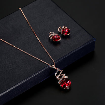 Schmuckset Braut Halskette Ohrringe Modeschmuck Set