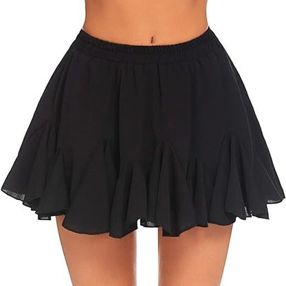 Rock hohe Taille, plissiert, Mini-elastische Taille