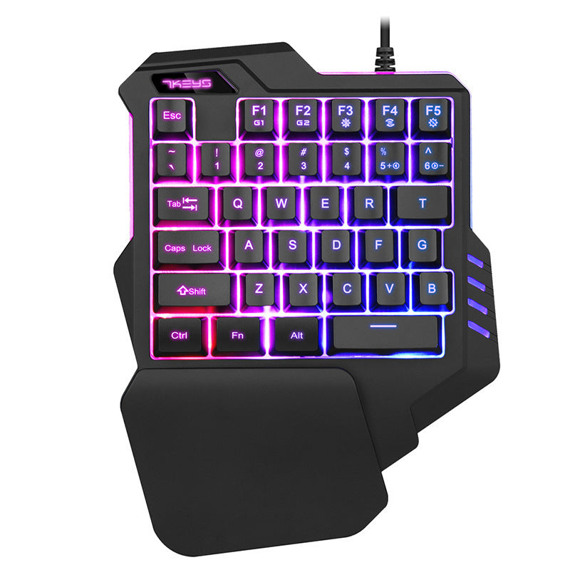 Einhändige mechanische RGB-Gaming-Tastatur