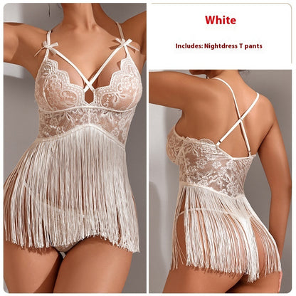 Spitzen-Damen-Sling-Nachtrock-Anzug