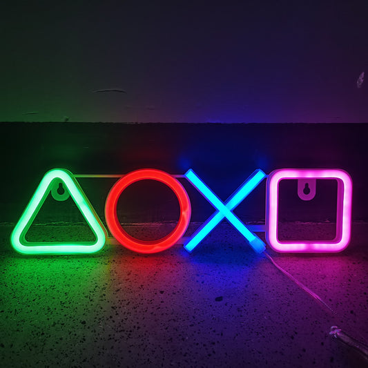 LED-Spielautomaten-Symbol, Neonlicht, Modellierlicht, Farblicht