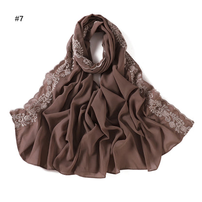 Modischer einfarbiger Chiffon-Damenschal