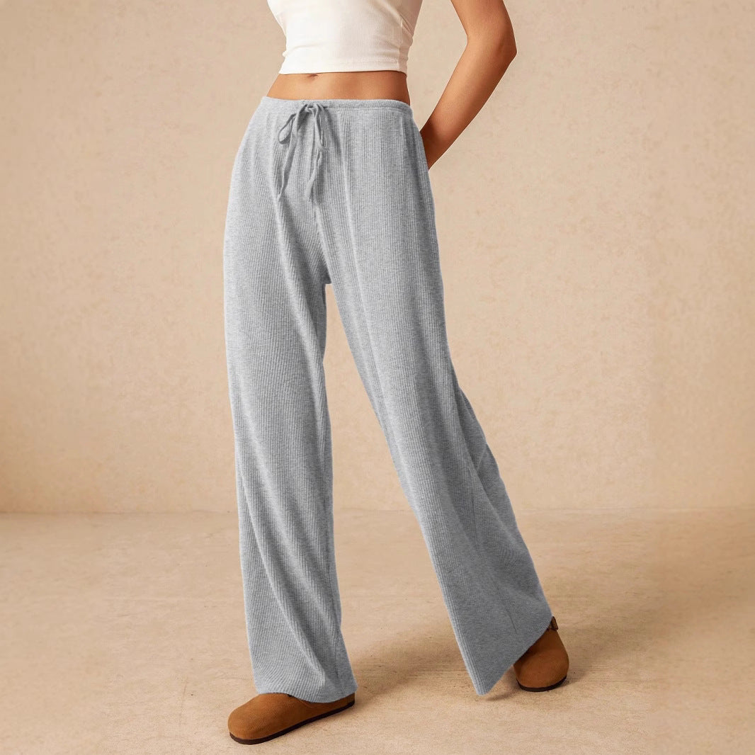 Damenmode-Schnürstoff Hsoe mit weitem Bein