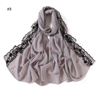 Modischer einfarbiger Chiffon-Damenschal