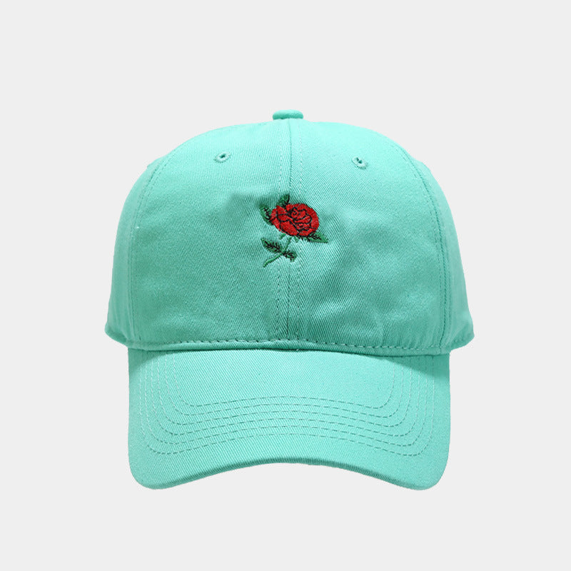 Baseballkappe mit Rosenstickerei