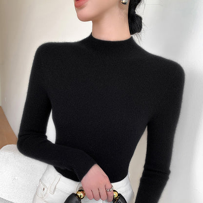 Nahtloser Wolle Pullover für Damen