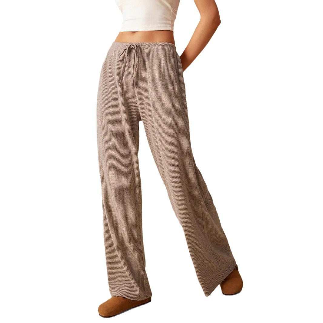 Damenmode-Schnürstoff Hsoe mit weitem Bein