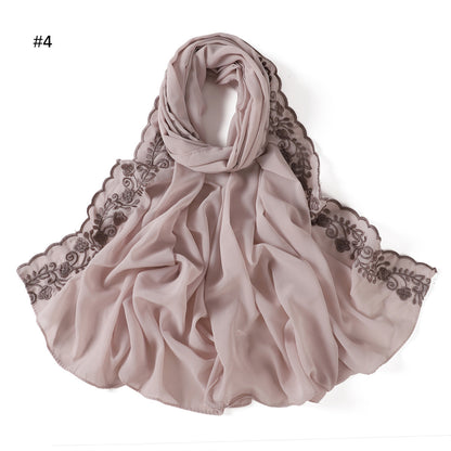 Modischer einfarbiger Chiffon-Damenschal