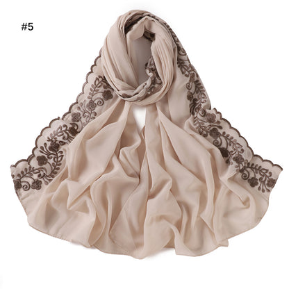 Modischer einfarbiger Chiffon-Damenschal