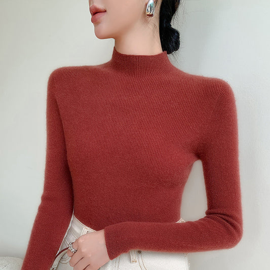 Nahtloser Wolle Pullover für Damen