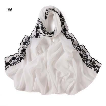 Modischer einfarbiger Chiffon-Damenschal