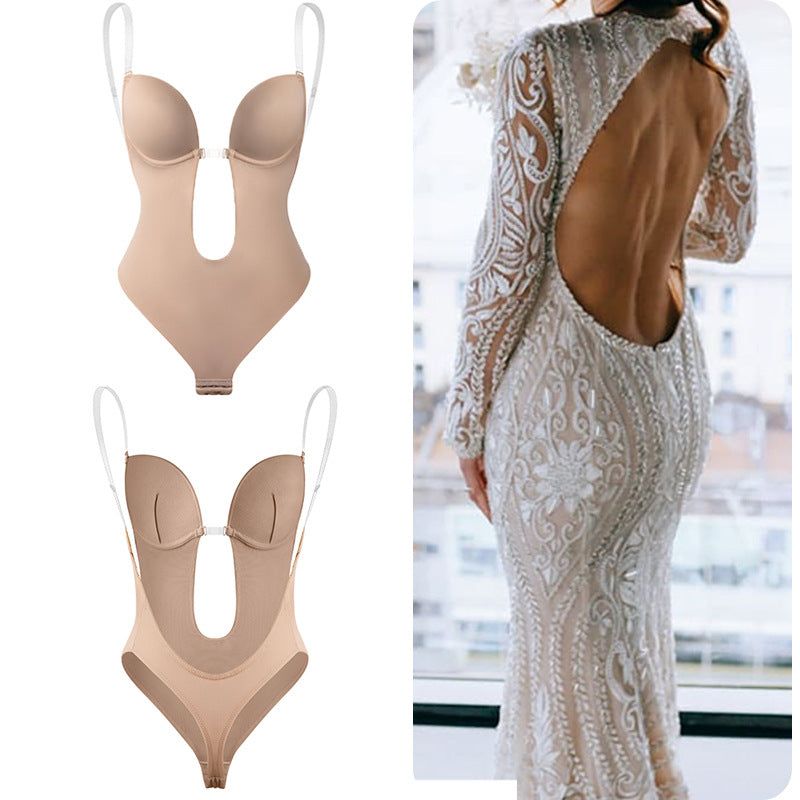 Unsichtbarer, rückenfreier Jumpsuit