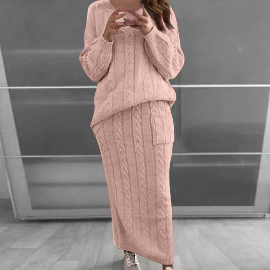Mode Twist Stoff Pullover Anzug Damen