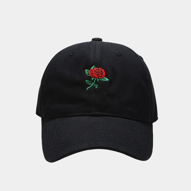 Baseballkappe mit Rosenstickerei
