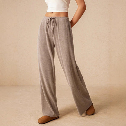 Damenmode-Schnürstoff Hsoe mit weitem Bein