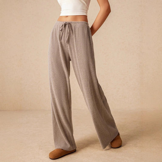 Damenmode-Schnürstoff Hsoe mit weitem Bein