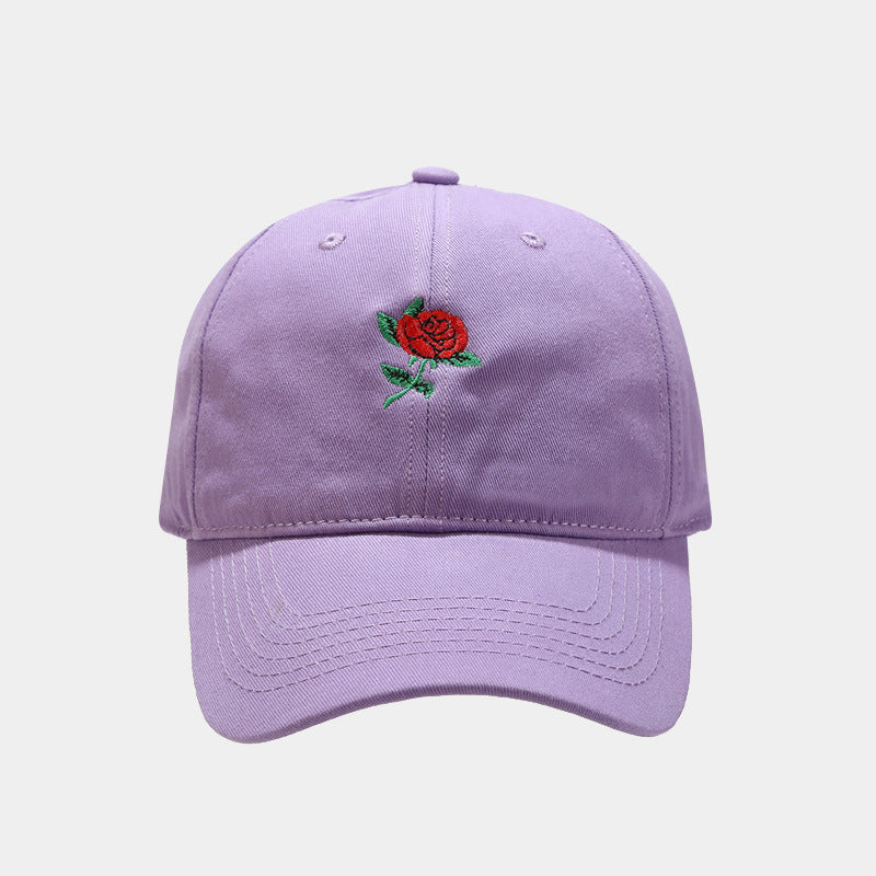 Baseballkappe mit Rosenstickerei