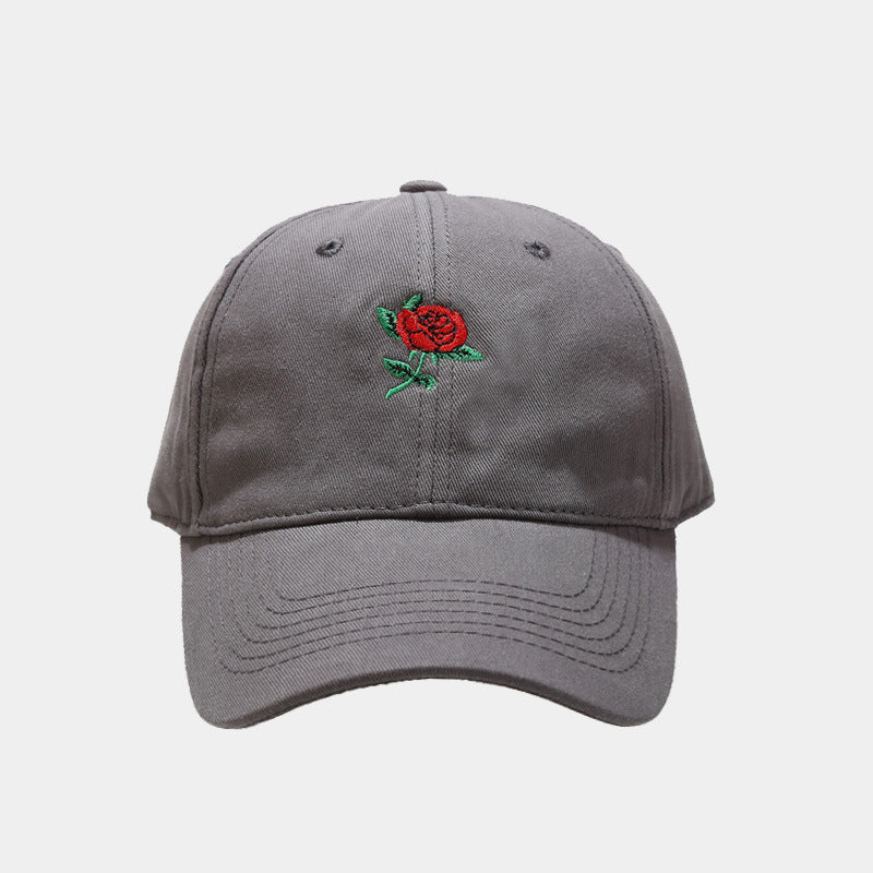 Baseballkappe mit Rosenstickerei