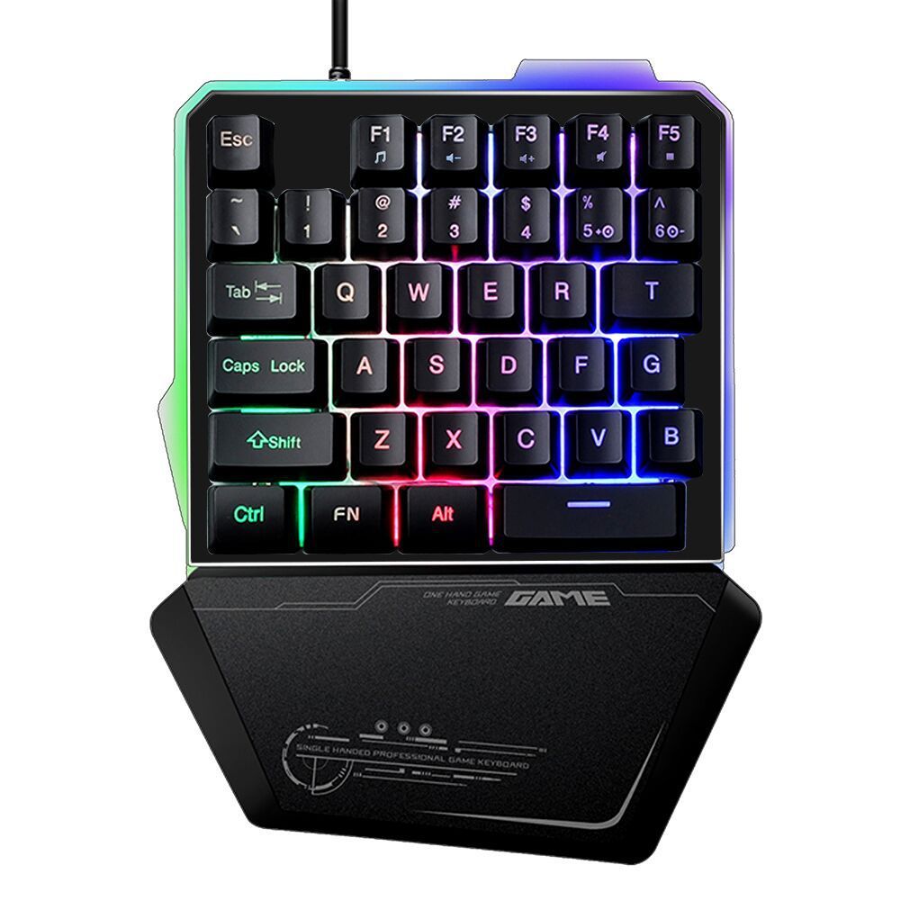 Einhändige mechanische RGB-Gaming-Tastatur