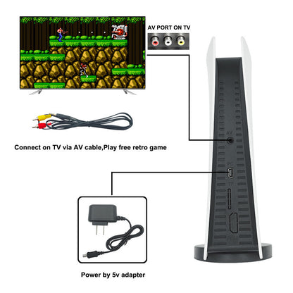 Nostalgischer Retro-P5-Mini-Fernseher, GS5-Familienspielkonsole mit Kabel, 620 Spiele