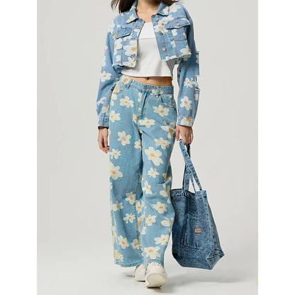Baggy Jeans Blümchen