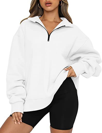 Frauen Sweatshirts Zip kragen Shirt