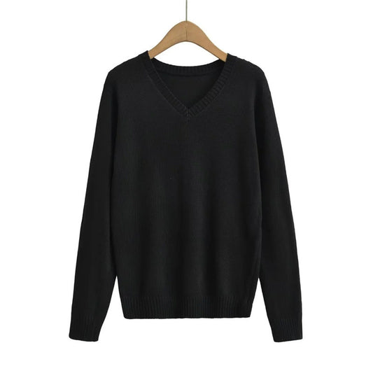 Retro-Pullover mit V-Ausschnitt