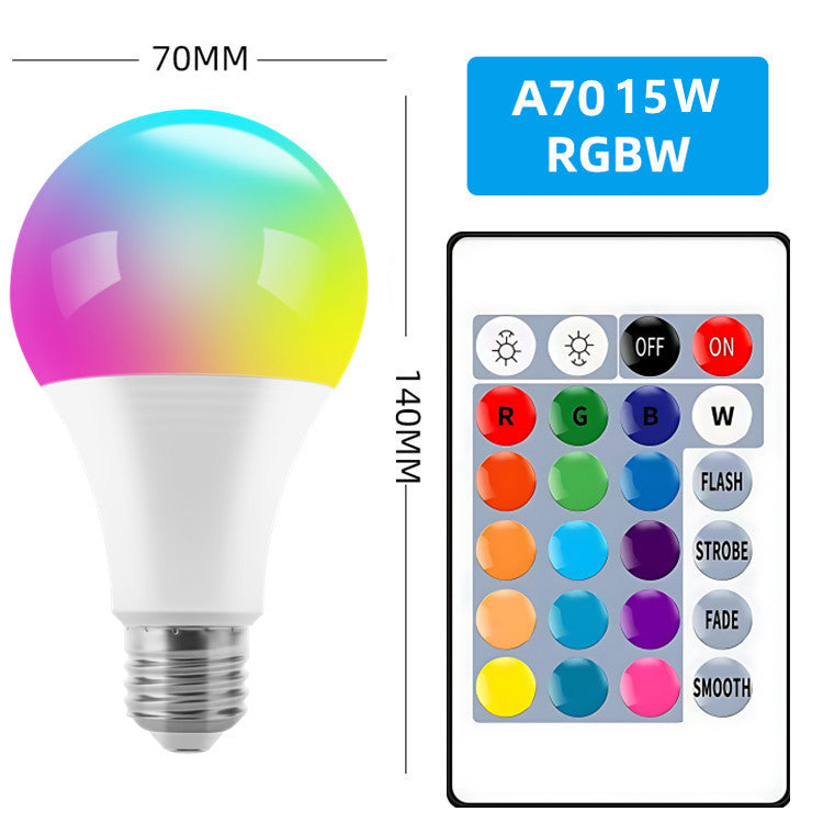 Farbwechselnde Glühbirne, 16-farbiges LED-Live-Licht, bunte Fernbedienung, RGB-Farbe