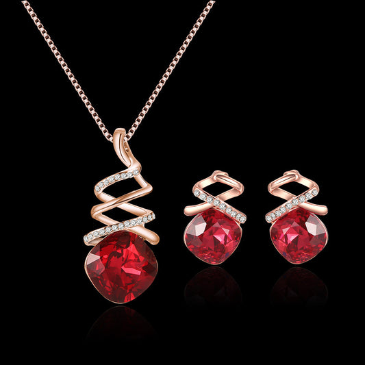 Schmuckset Braut Halskette Ohrringe Modeschmuck Set