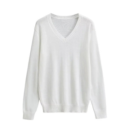 Retro-Pullover mit V-Ausschnitt