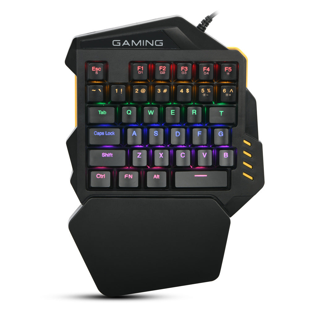 Einhändige mechanische RGB-Gaming-Tastatur